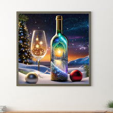 Load image into Gallery viewer, Diamond Painting - Full Round - Snowy Christmas tree in a bottle (30*30CM)
