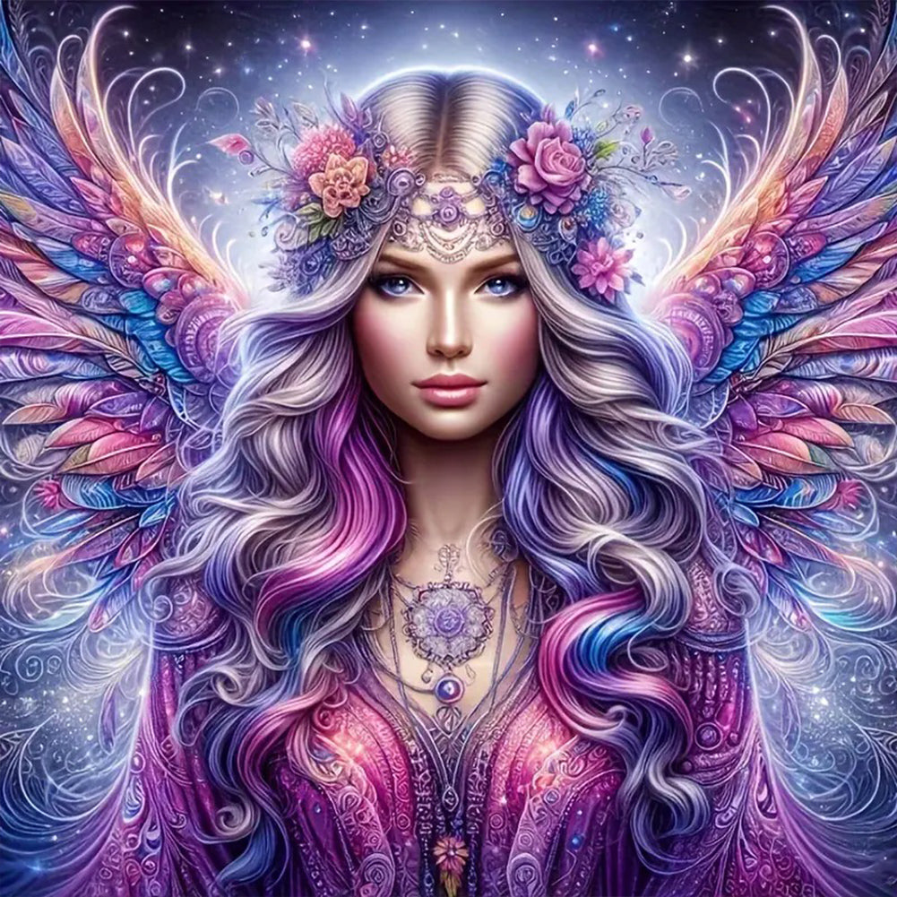 Diamond Painting - Full Round - Angel Girl (40*40CM)