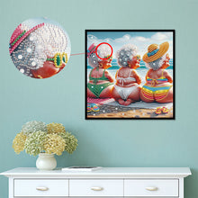 Load image into Gallery viewer, Diamond Painting - Partial Special Shaped - Cute old lady (30*30CM)
