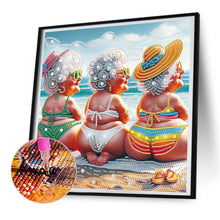 Load image into Gallery viewer, Diamond Painting - Partial Special Shaped - Cute old lady (30*30CM)
