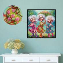 Load image into Gallery viewer, Diamond Painting - Partial Special Shaped - Cute old lady (30*30CM)
