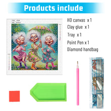 Load image into Gallery viewer, Diamond Painting - Partial Special Shaped - Cute old lady (30*30CM)
