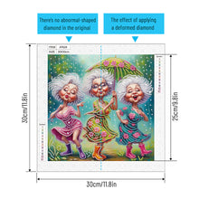 Load image into Gallery viewer, Diamond Painting - Partial Special Shaped - Cute old lady (30*30CM)
