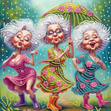 Load image into Gallery viewer, Diamond Painting - Partial Special Shaped - Cute old lady (30*30CM)
