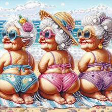 Load image into Gallery viewer, Diamond Painting - Partial Special Shaped - Cute old lady (30*30CM)
