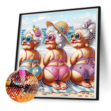 Load image into Gallery viewer, Diamond Painting - Partial Special Shaped - Cute old lady (30*30CM)
