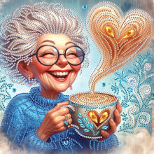 Load image into Gallery viewer, Diamond Painting - Partial Special Shaped - Cute old lady (30*30CM)
