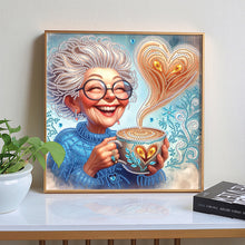 Load image into Gallery viewer, Diamond Painting - Partial Special Shaped - Cute old lady (30*30CM)
