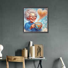 Load image into Gallery viewer, Diamond Painting - Partial Special Shaped - Cute old lady (30*30CM)
