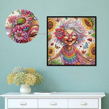 Load image into Gallery viewer, Diamond Painting - Partial Special Shaped - Cute old lady (30*30CM)
