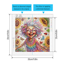 Load image into Gallery viewer, Diamond Painting - Partial Special Shaped - Cute old lady (30*30CM)
