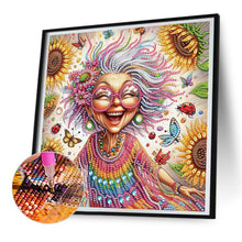 Load image into Gallery viewer, Diamond Painting - Partial Special Shaped - Cute old lady (30*30CM)

