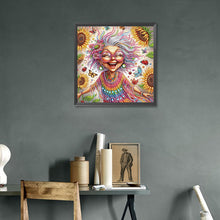 Load image into Gallery viewer, Diamond Painting - Partial Special Shaped - Cute old lady (30*30CM)
