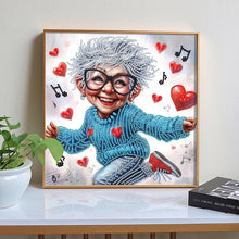 Load image into Gallery viewer, Diamond Painting - Partial Special Shaped - Cute old lady (30*30CM)
