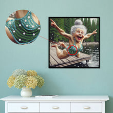 Load image into Gallery viewer, Diamond Painting - Partial Special Shaped - Cute old lady (30*30CM)
