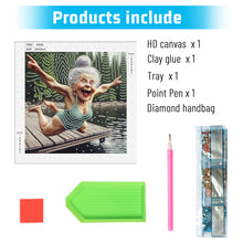 Load image into Gallery viewer, Diamond Painting - Partial Special Shaped - Cute old lady (30*30CM)

