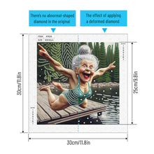 Load image into Gallery viewer, Diamond Painting - Partial Special Shaped - Cute old lady (30*30CM)
