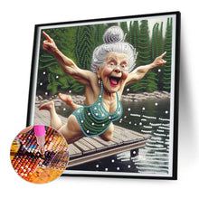 Load image into Gallery viewer, Diamond Painting - Partial Special Shaped - Cute old lady (30*30CM)
