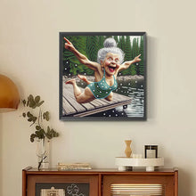 Load image into Gallery viewer, Diamond Painting - Partial Special Shaped - Cute old lady (30*30CM)
