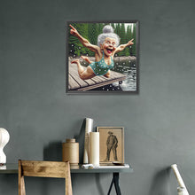 Load image into Gallery viewer, Diamond Painting - Partial Special Shaped - Cute old lady (30*30CM)
