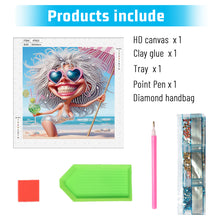 Load image into Gallery viewer, Diamond Painting - Partial Special Shaped - Cute old lady (30*30CM)
