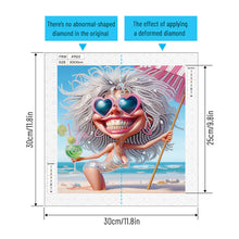 Load image into Gallery viewer, Diamond Painting - Partial Special Shaped - Cute old lady (30*30CM)
