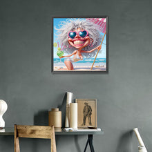 Load image into Gallery viewer, Diamond Painting - Partial Special Shaped - Cute old lady (30*30CM)
