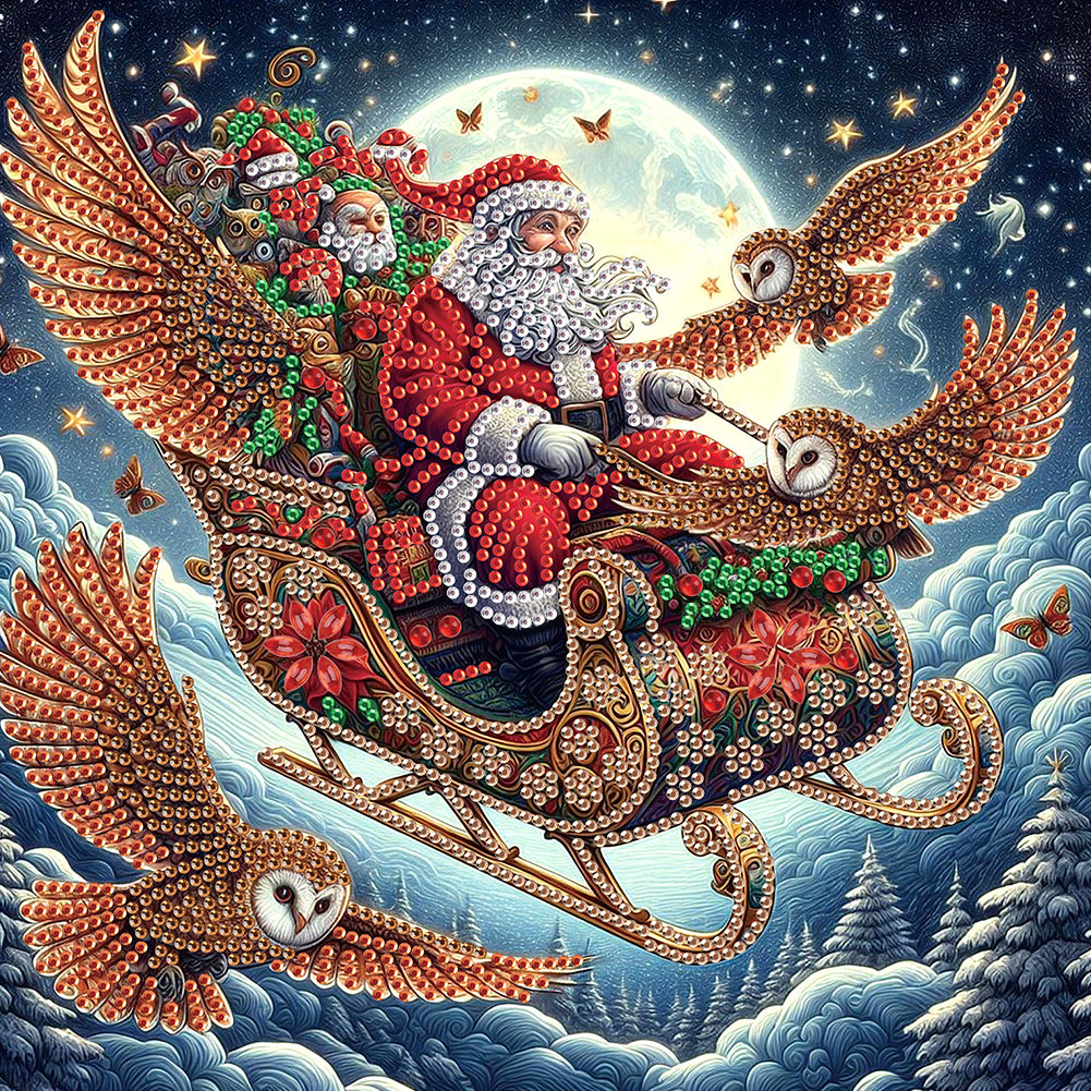 Diamond Painting - Partial Special Shaped - Santa Claus (30*30CM)