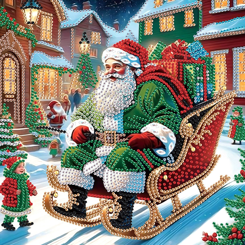 Diamond Painting - Partial Special Shaped - Santa Claus (30*30CM)
