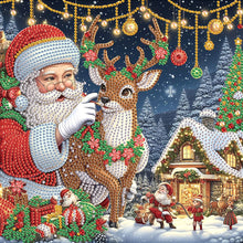 Load image into Gallery viewer, Diamond Painting - Partial Special Shaped - Santa Claus (30*30CM)
