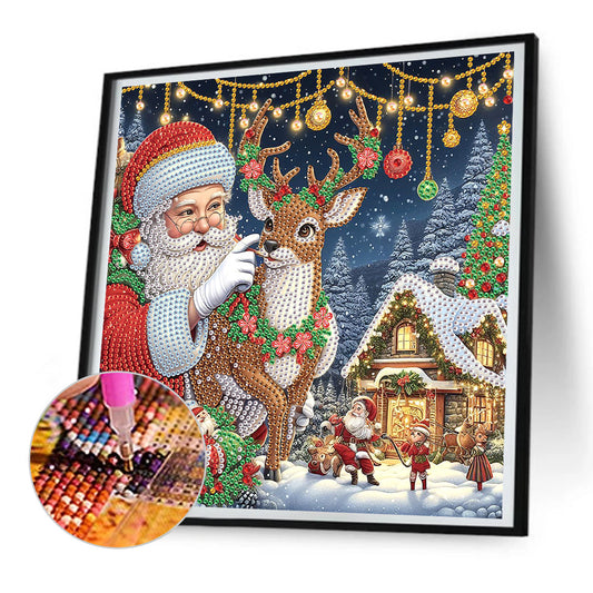Diamond Painting - Partial Special Shaped - Santa Claus (30*30CM)