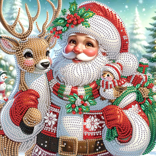 Diamond Painting - Partial Special Shaped - Santa Claus (30*30CM)