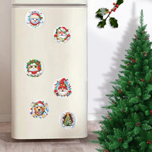 Load image into Gallery viewer, 6Pcs Acrylic Merry Christmas Diamond Painting Refrigerator Magnet for Home decor
