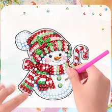 Load image into Gallery viewer, 6Pcs Acrylic Christmas Snowman Diamond Painting Refrigerator Magnet for DIY Art

