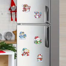 Load image into Gallery viewer, 6Pcs Acrylic Christmas Snowman Diamond Painting Refrigerator Magnet for DIY Art
