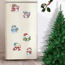 Load image into Gallery viewer, 6Pcs Acrylic Christmas Snowman Diamond Painting Refrigerator Magnet for DIY Art
