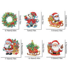 Load image into Gallery viewer, 6Pcs Acrylic Christmas Elements Diamond Painting Refrigerator Magnet for DIY Art
