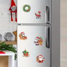 Load image into Gallery viewer, 6Pcs Acrylic Christmas Elements Diamond Painting Refrigerator Magnet for DIY Art
