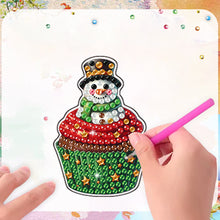 Load image into Gallery viewer, 6Pcs Acrylic Christmas Cakes Diamond Painting Refrigerator Magnet for Home decor

