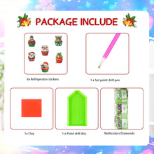 Load image into Gallery viewer, 6Pcs Acrylic Christmas Cakes Diamond Painting Refrigerator Magnet for Home decor
