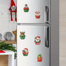 Load image into Gallery viewer, 6Pcs Acrylic Christmas Cakes Diamond Painting Refrigerator Magnet for Home decor
