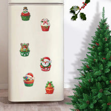 Load image into Gallery viewer, 6Pcs Acrylic Christmas Cakes Diamond Painting Refrigerator Magnet for Home decor
