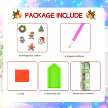 Load image into Gallery viewer, 6Pcs Acrylic Christmas Cookies Diamond Painting Refrigerator Magnet for DIY Art
