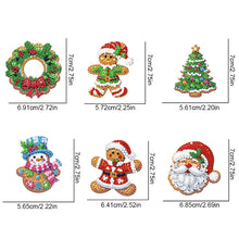 Load image into Gallery viewer, 6Pcs Acrylic Christmas Cookies Diamond Painting Refrigerator Magnet for DIY Art

