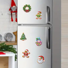 Load image into Gallery viewer, 6Pcs Acrylic Christmas Cookies Diamond Painting Refrigerator Magnet for DIY Art

