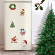 Load image into Gallery viewer, 6Pcs Acrylic Christmas Cookies Diamond Painting Refrigerator Magnet for DIY Art
