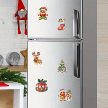 Load image into Gallery viewer, 6Pcs Acrylic Merry Christmas Diamond Painting Refrigerator Magnet for Home decor
