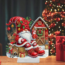 Load image into Gallery viewer, Acrylic Christmas Gnome Special Shape Diamond Painting Desktop Ornaments
