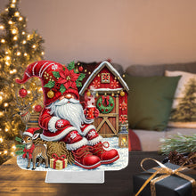 Load image into Gallery viewer, Acrylic Christmas Gnome Special Shape Diamond Painting Desktop Ornaments
