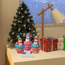 Load image into Gallery viewer, Acrylic Xmas Snowman &amp; Cake Special Shape Diamond Painting Desktop Ornaments

